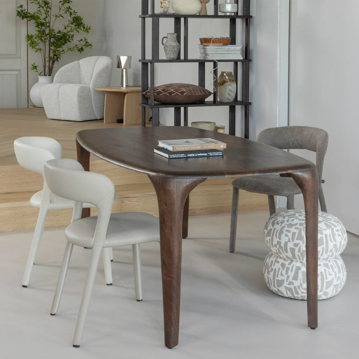 
Sedia da pranzo di design «Noblet» - Beige in ecopelle