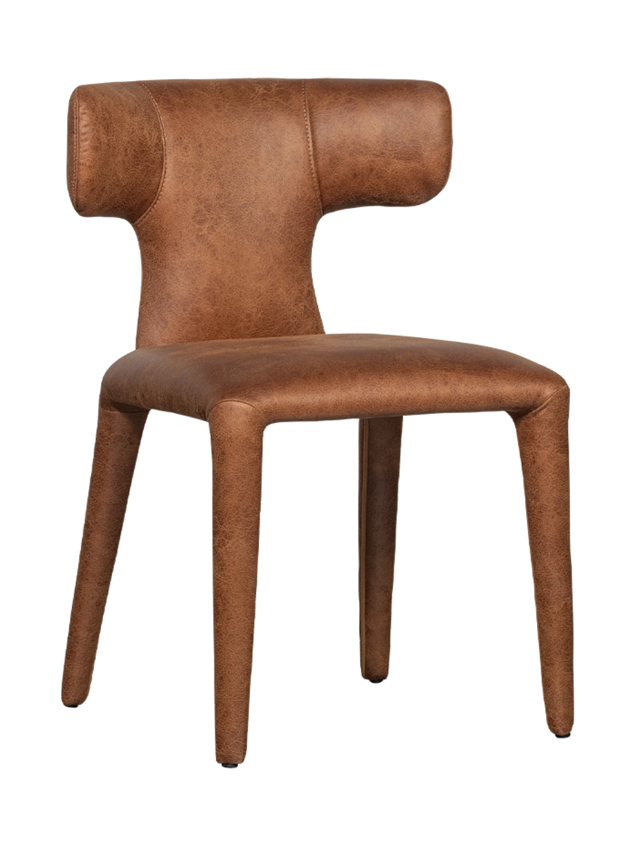 
Design Esszimmerstuhl „Permito“ - Kunstleder Cognac