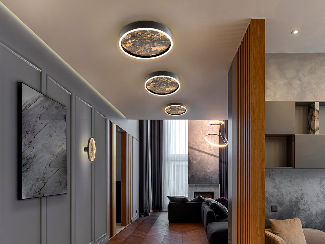 
LED Design Deckenlampe „Stone“ mit Farbtemperatursteuerung - Ø 40 cm