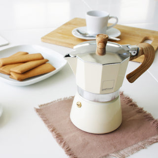 
Designer Espresso Maker "Venecia" - Cream - for 6 cups