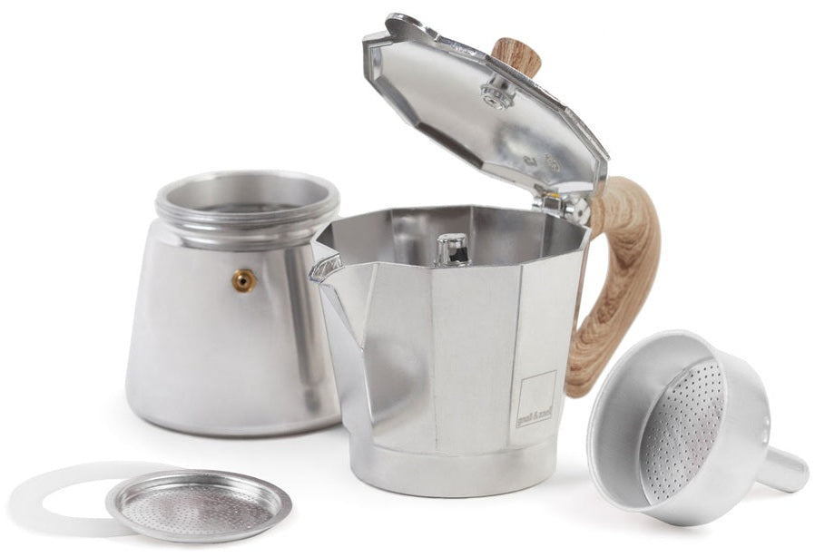 
Designer Espresso Maker "Venecia" - Silver - for 6 cups