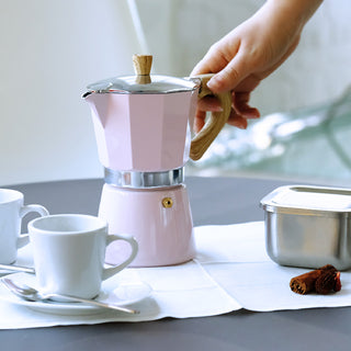 
Designer Espresso Maker "Venecia" - Pink - for 3 cups