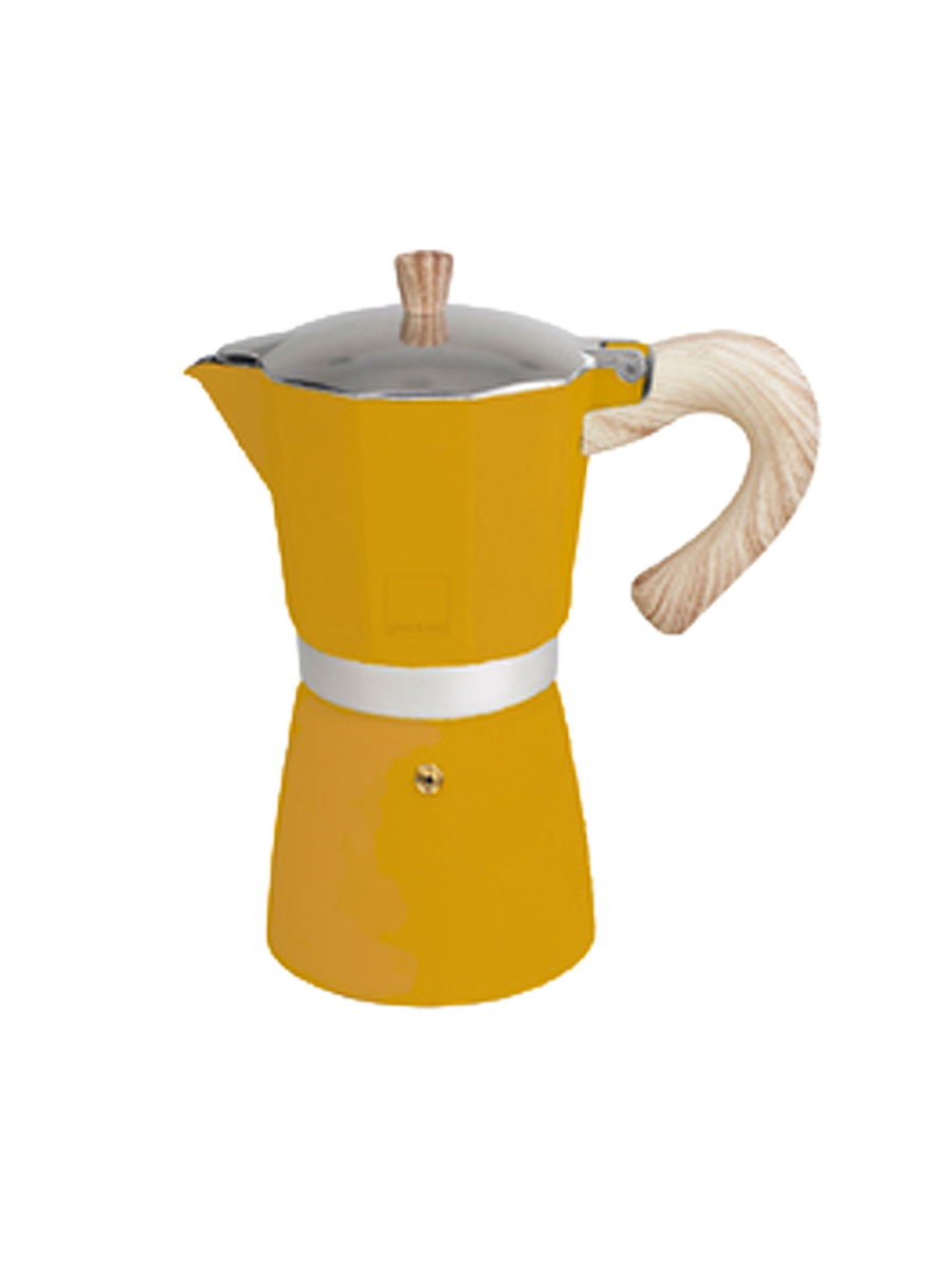 
Designer Espresso Maker "Venecia" - Yellow - for 3 cups