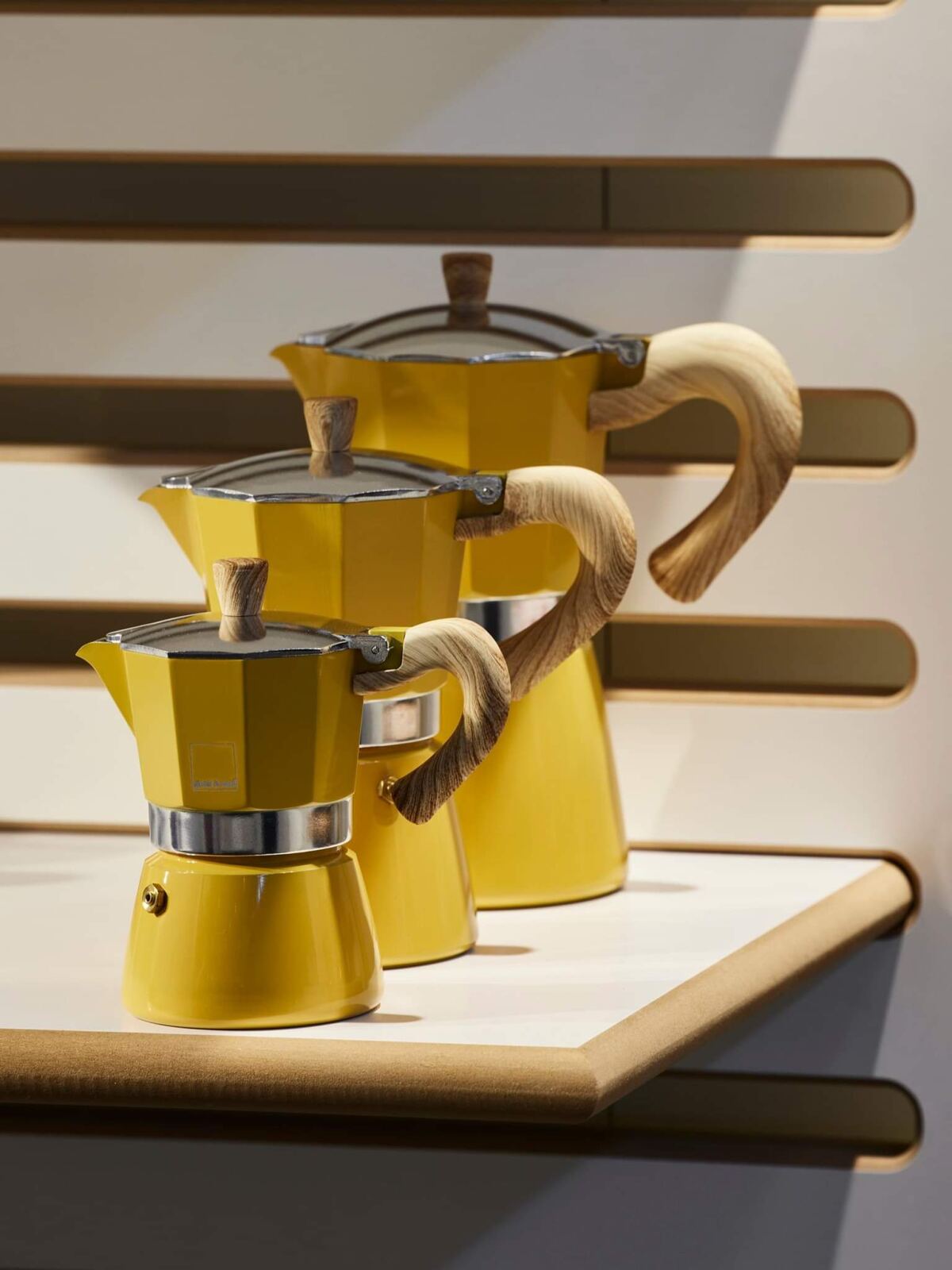 
Designer Espresso Maker "Venecia" - Yellow - for 3 cups