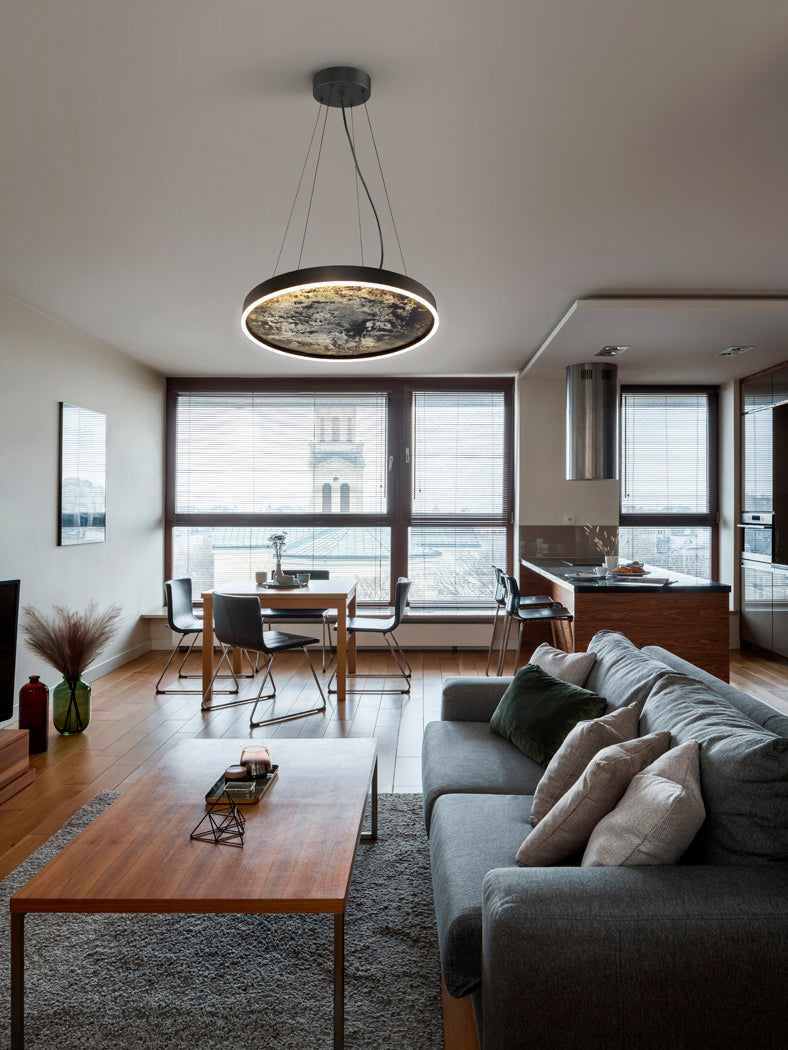 
LED designer pendant lamp “Stone” with color temperature control