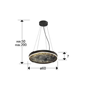 
Lampada a sospensione LED di design „Stone“ con regolazione della temperatura di colore