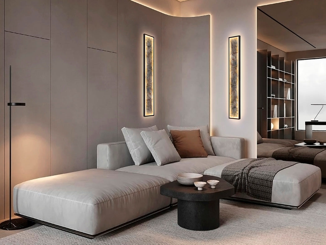 
LED Design Wand- & Deckenlampe „Stone“ mit Farbtemperatursteuerung - 15 x 100 cm