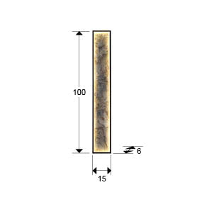 
Lampada da parete e plafoniera di design a LED «Stone» con regolazione della temperatura del colore - 15 x 100 cm