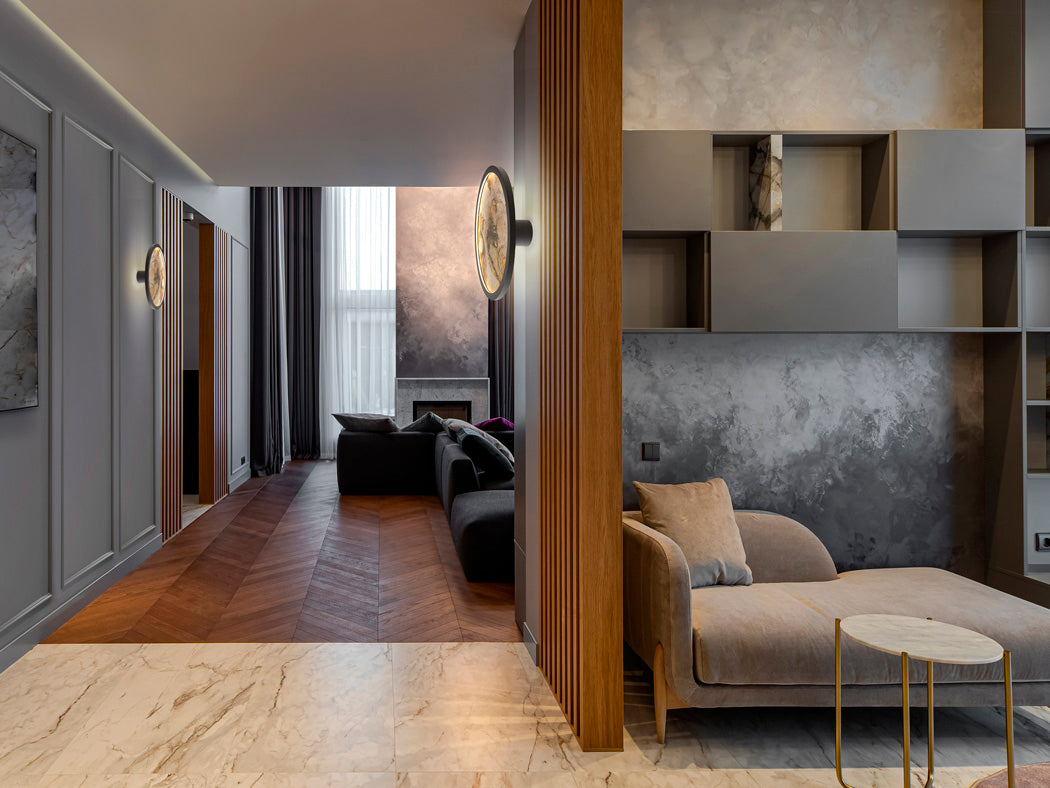 
LED Design Wandlampe „Stone“ mit Farbtemperatursteuerung - Ø 32 cm
