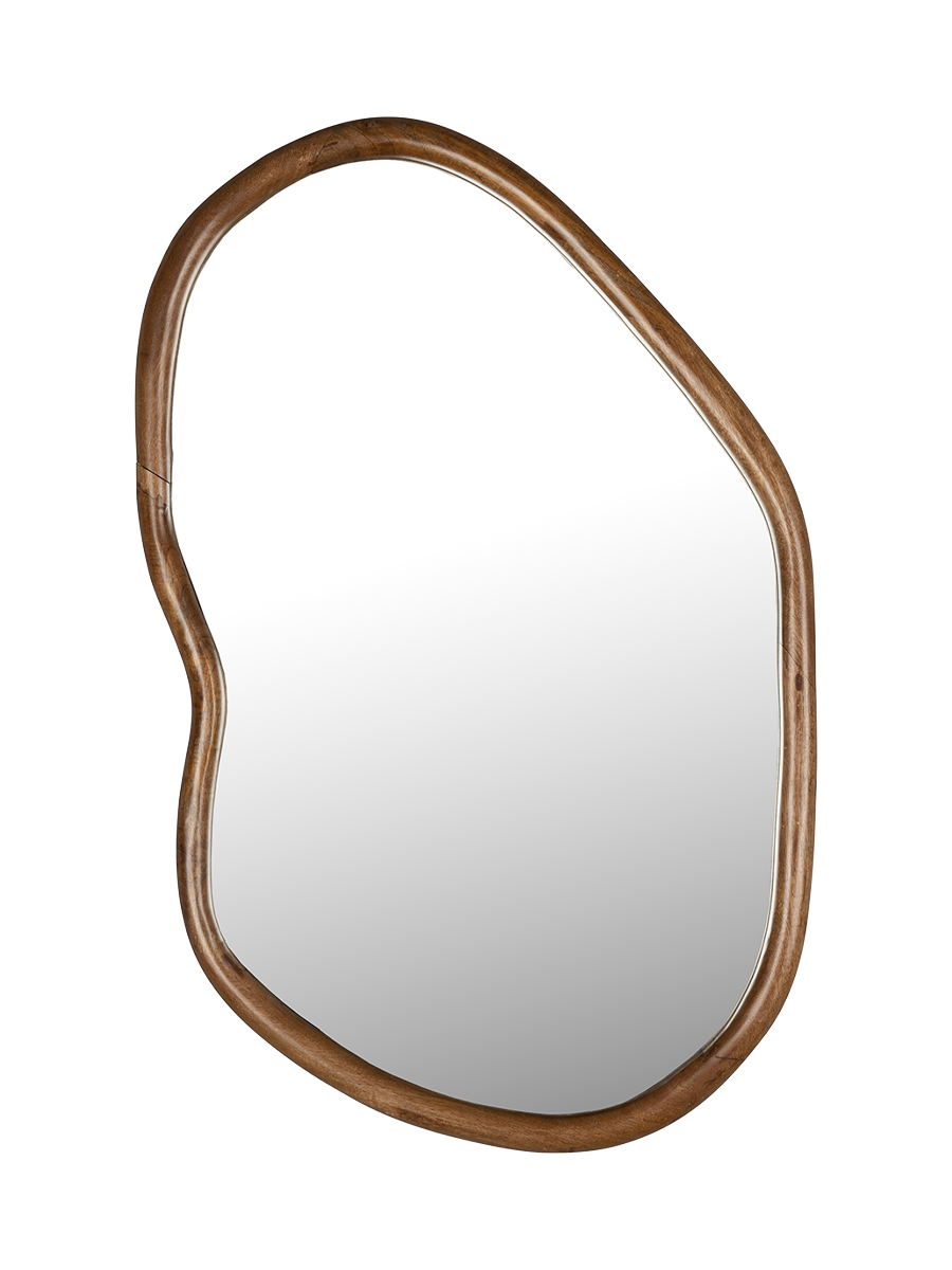 
Specchio da parete di design „Ashley Walnut“, 100 x 73 cm