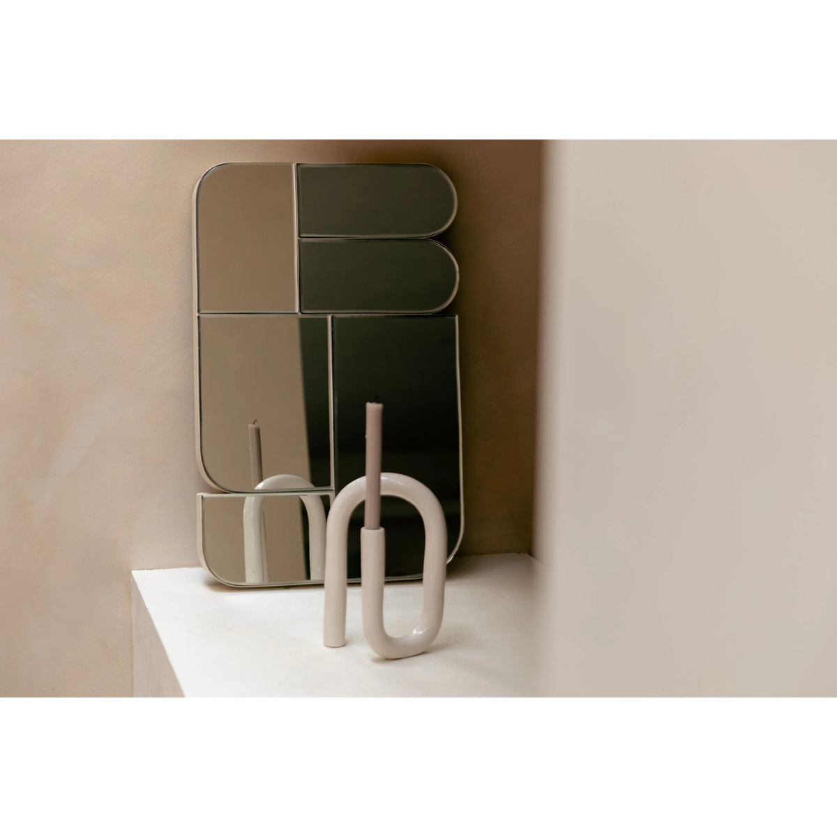 
Specchio da parete di design «Glamour» 70 x 45 cm - Beige