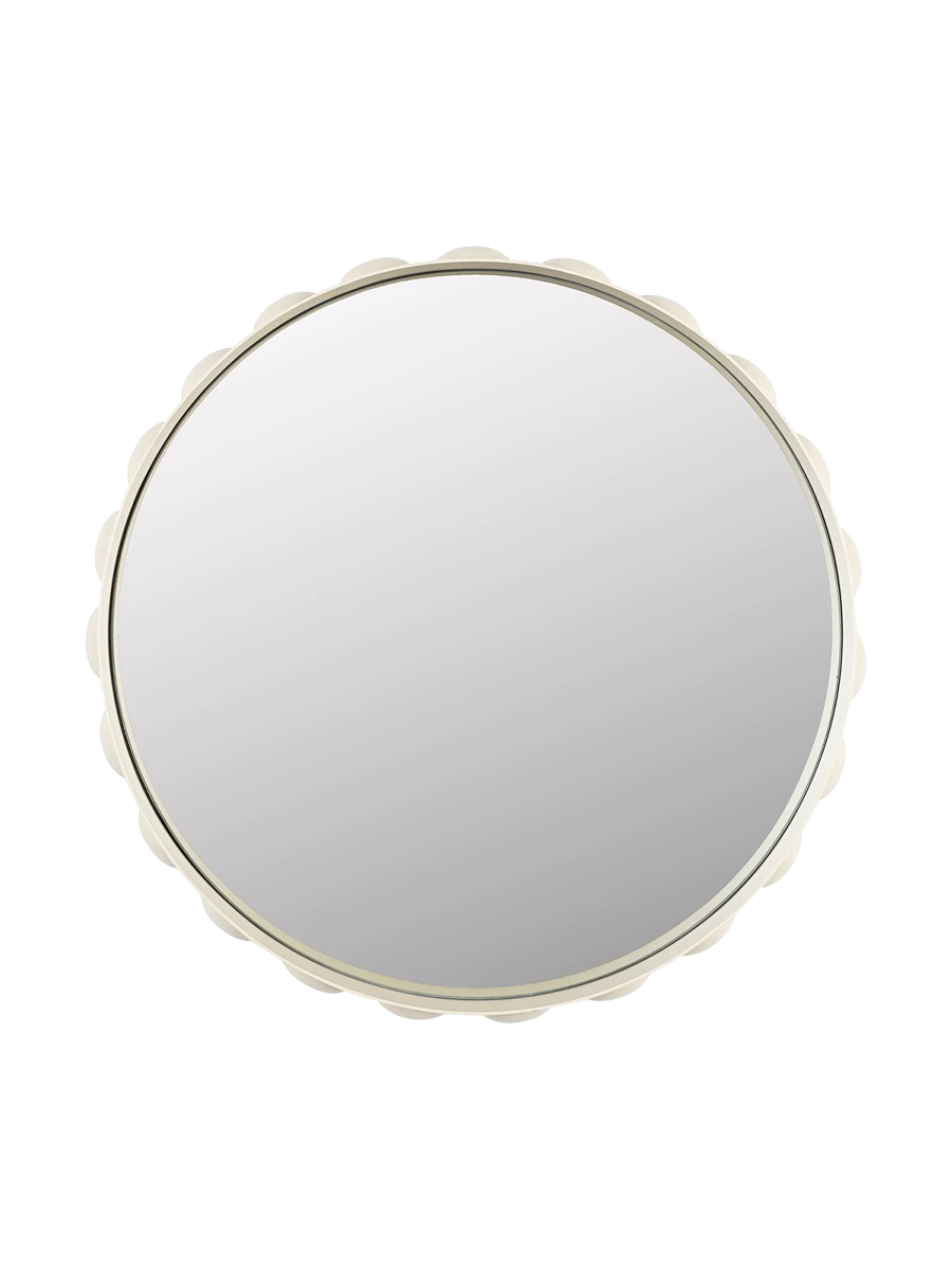 
Specchio da parete rotondo di design «Bubbles» Ø 50 cm - Beige