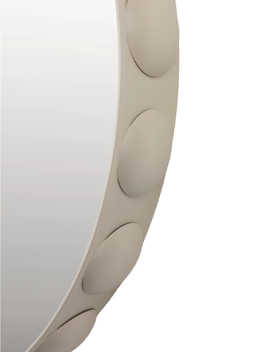 
Specchio da parete rotondo di design «Bubbles» Ø 50 cm - Beige