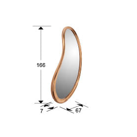 
Large Designer Wall Mirror “Brigitte” - Rose Gold