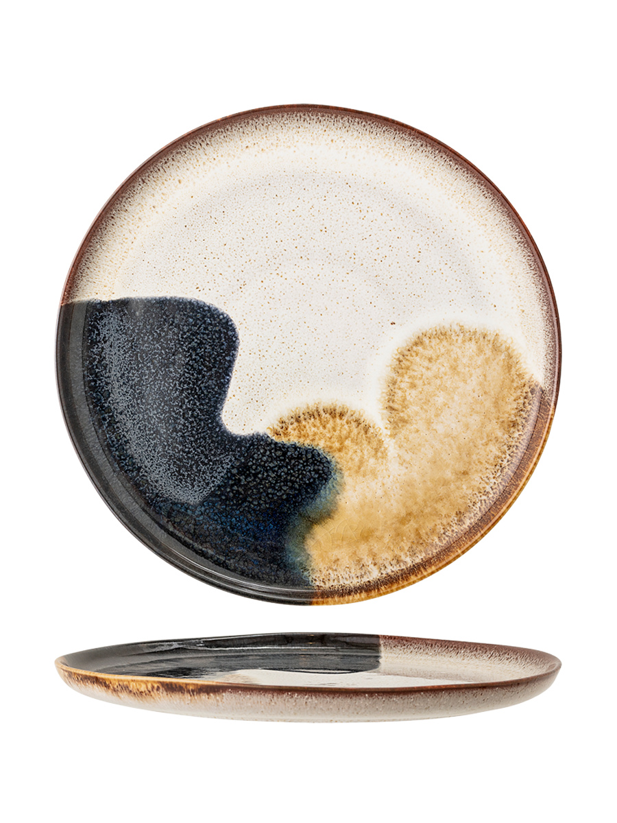 
Assiette creuse artisanale « Jules » - Bleu multicolore