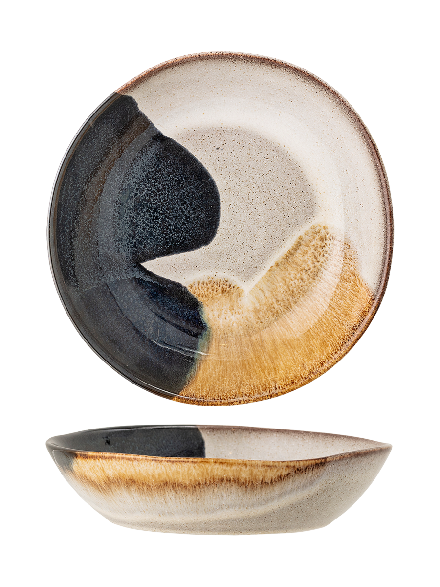 
Handmade Soup & Pasta Plate "Jules" - Multicolor Blue