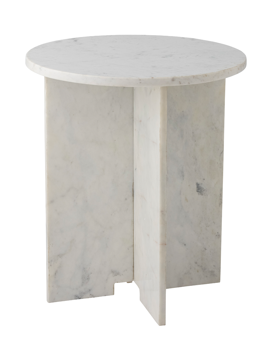 
Table d'appoint en marbre « Jasmia » - Blanc