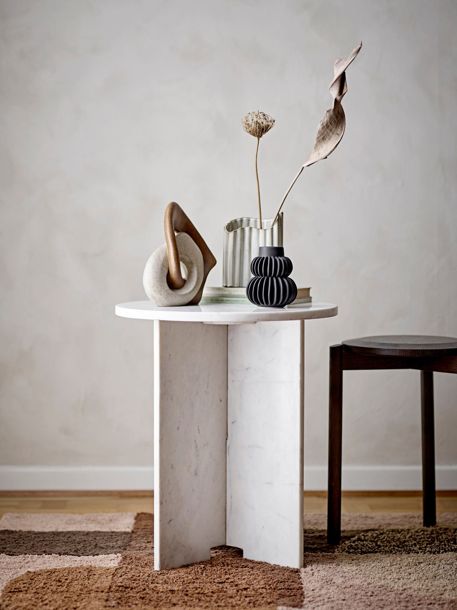 
Table d'appoint en marbre « Jasmia » - Blanc