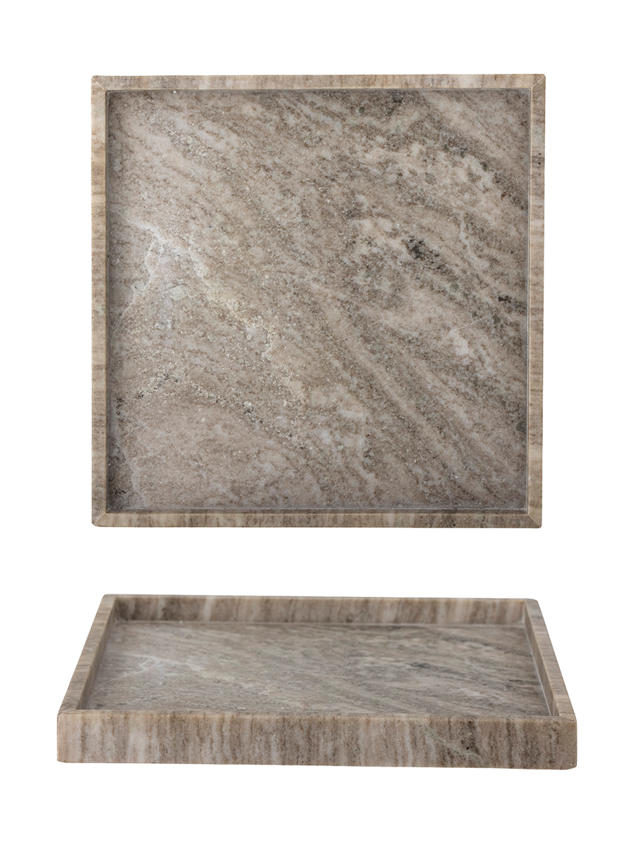 
Grand plateau de designer élégant „Majsa“ en marbre - Marron