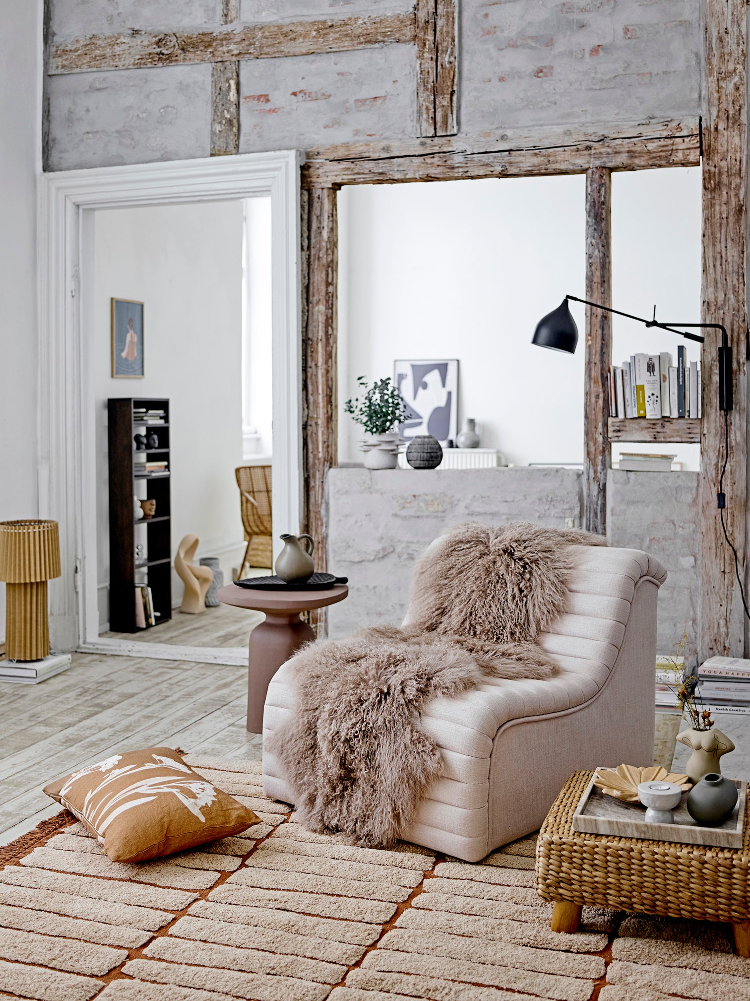 
Grand plateau de designer élégant „Majsa“ en marbre - Marron
