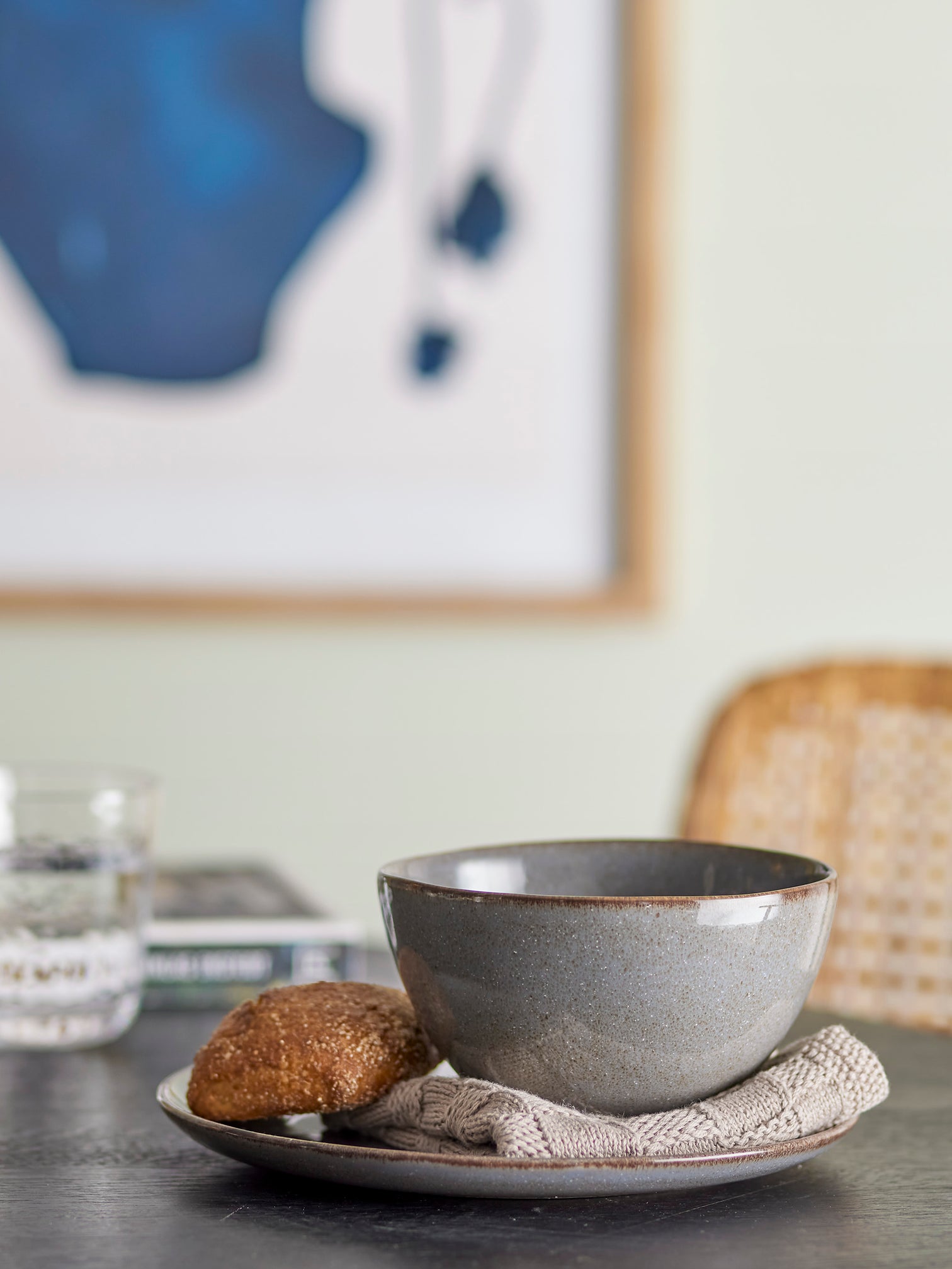 
Bol à muesli fait main « Sandrine » - Gris