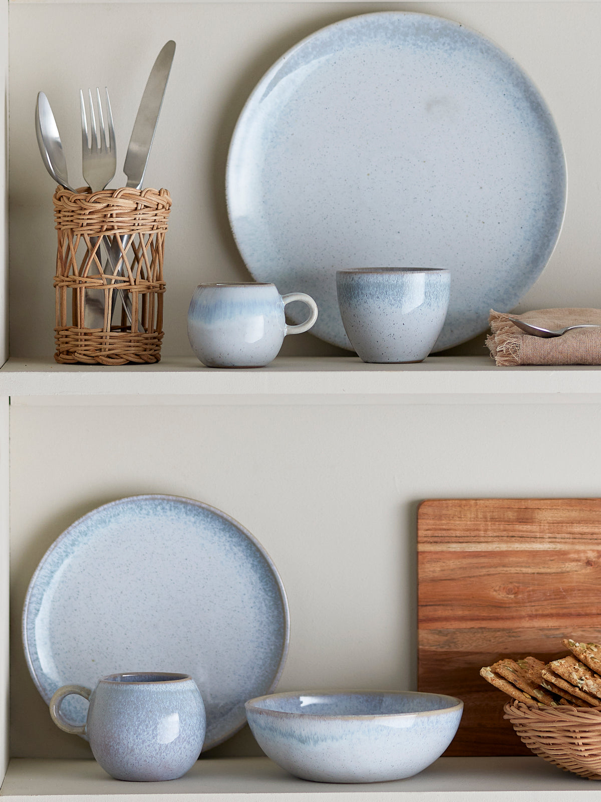 
Set per la colazione „Paula“ fatto a mano, 12 pezzi - Blu