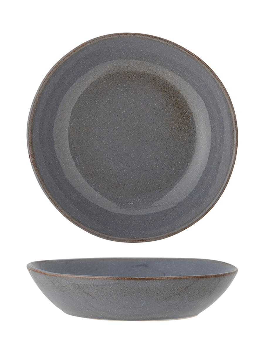 
Handmade soup plate "Sandrine" Ø 22 cm - Grey