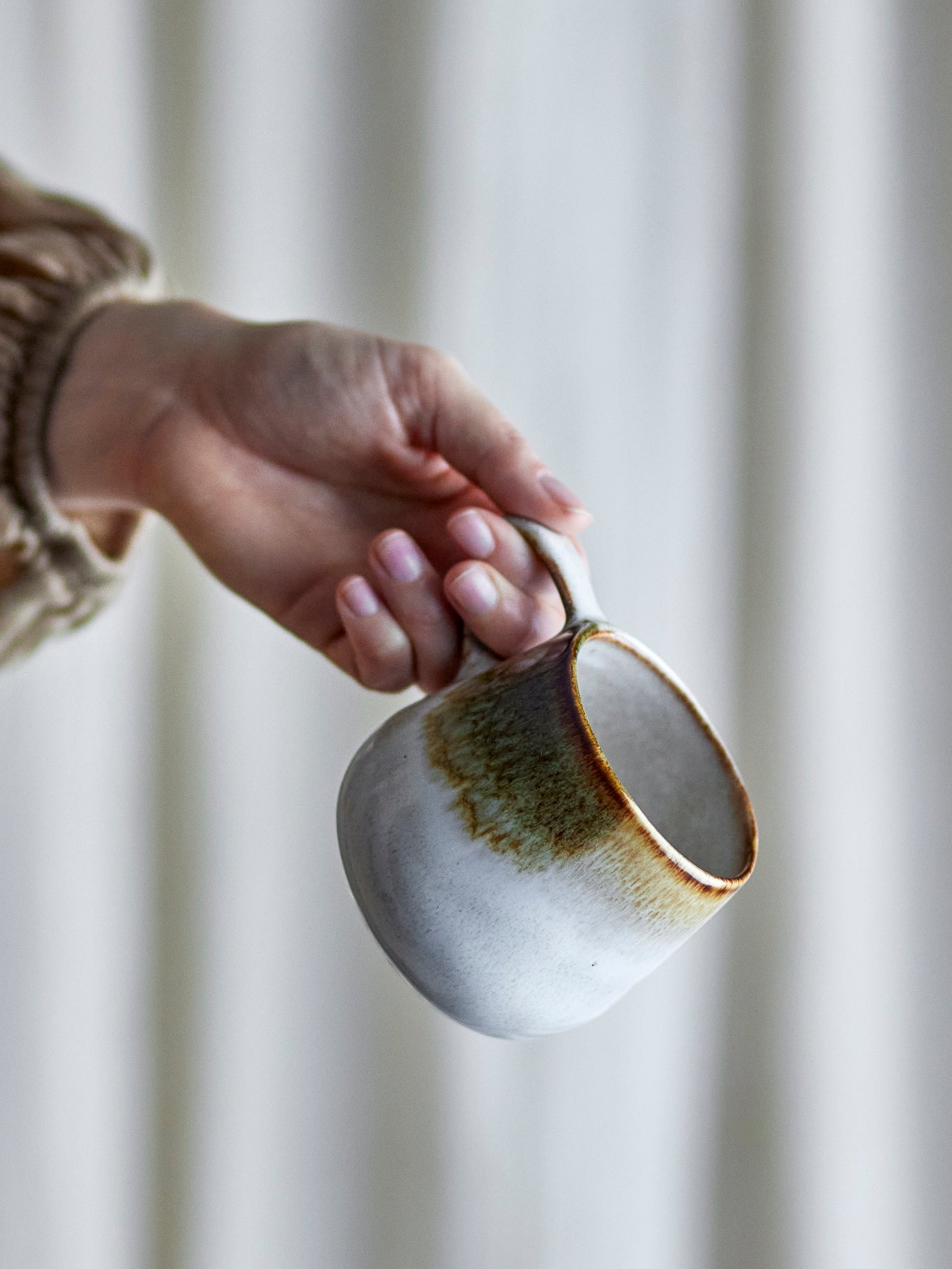 
Tasse artisanale « Jules » 300 ml - Multicolore Vert