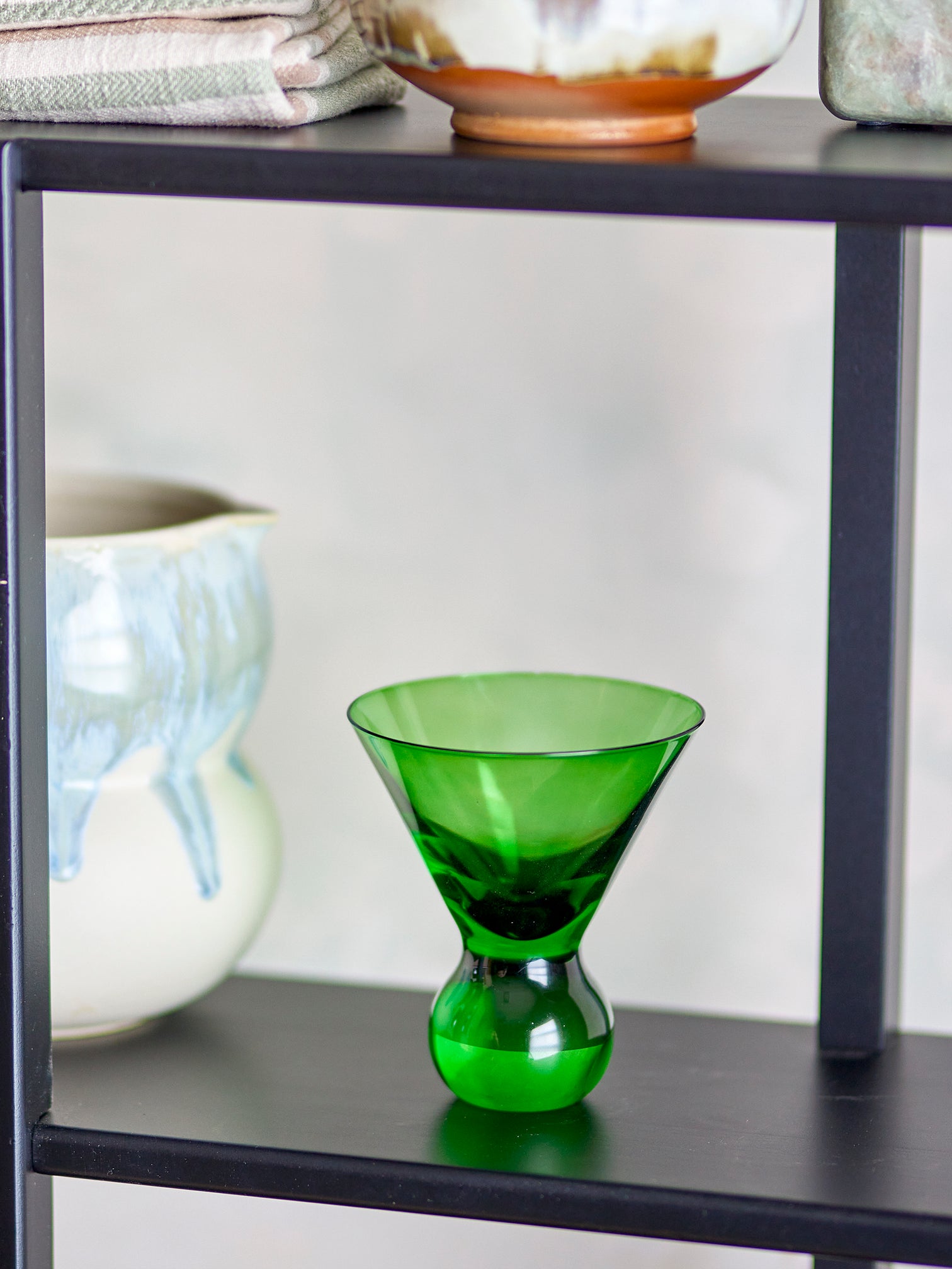 
Set of 4 "Corliss" Design Cocktail Glasses - Green