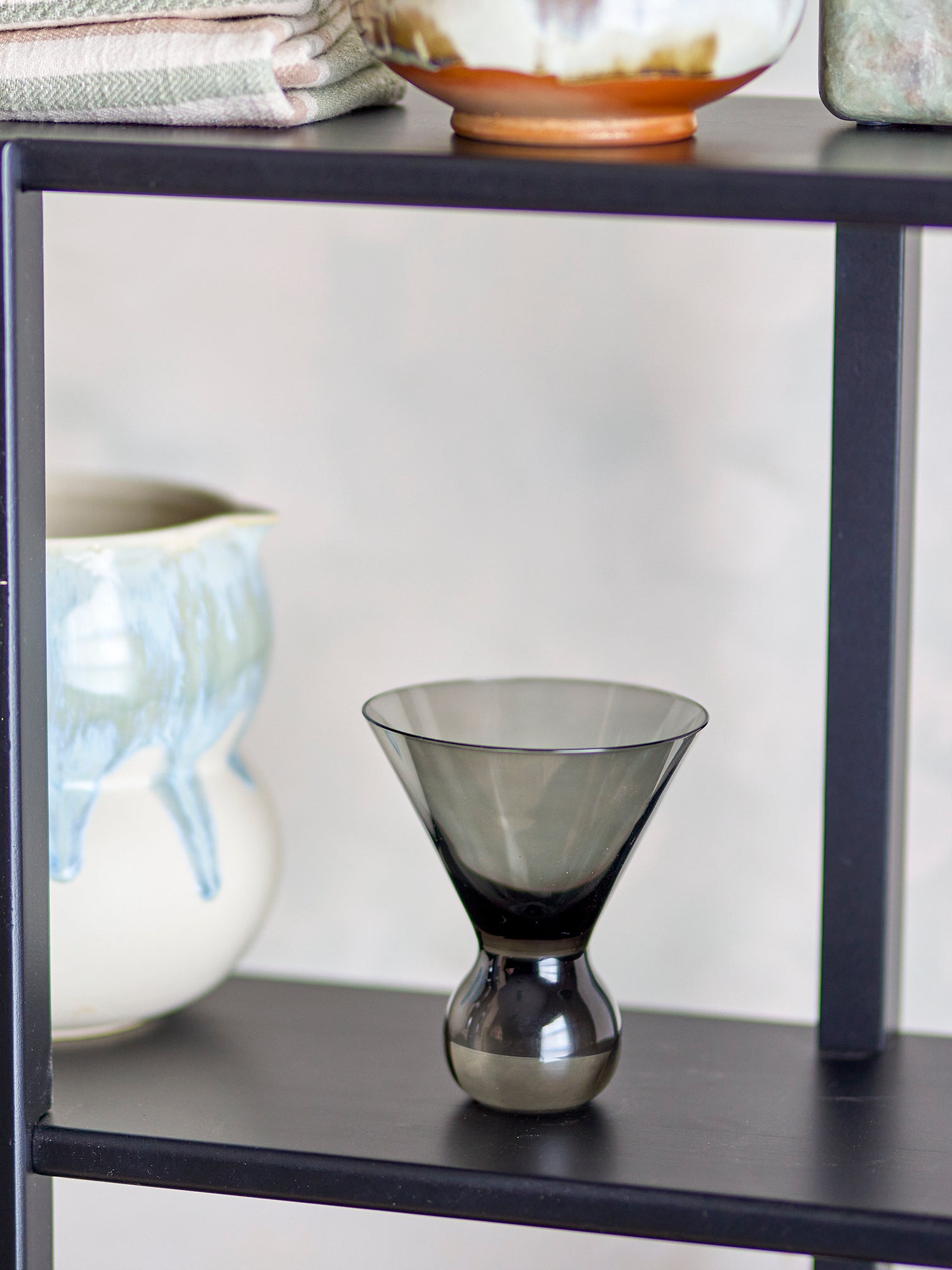 
Set of 4 "Corliss" Design Cocktail Glasses - Grey