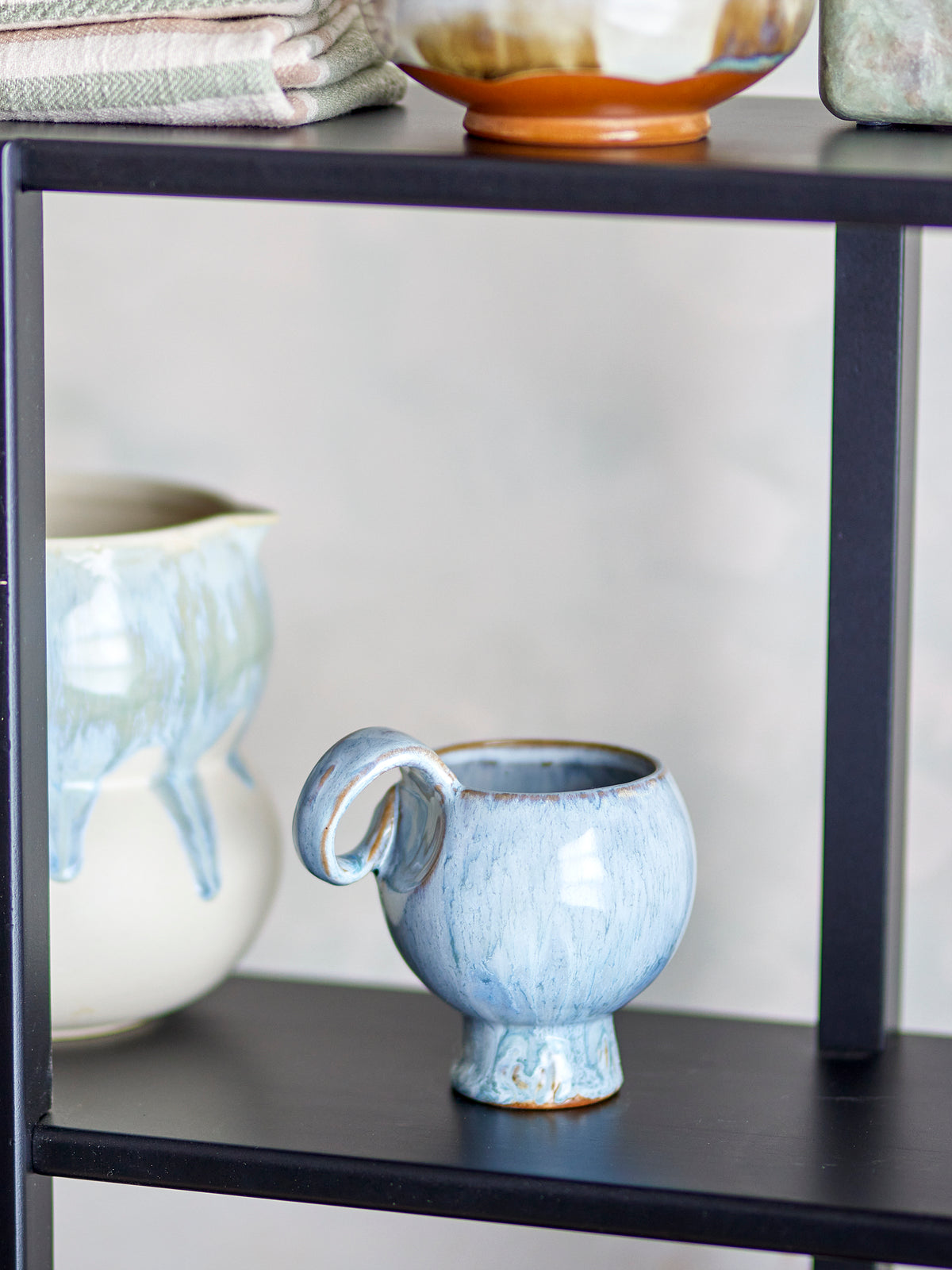 
Handgefertigter Becher „Avonlea“, 4er-Set - Blau