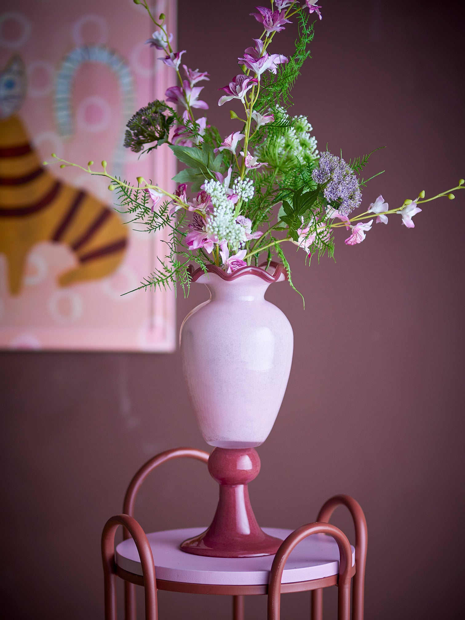 
Hand-blown Designer Vase "Frills"