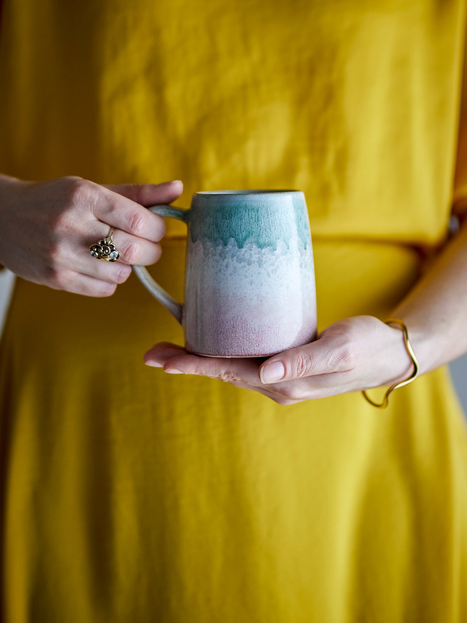 
Ensemble de 4 tasses Winnie faites à la main - Multicolore 2