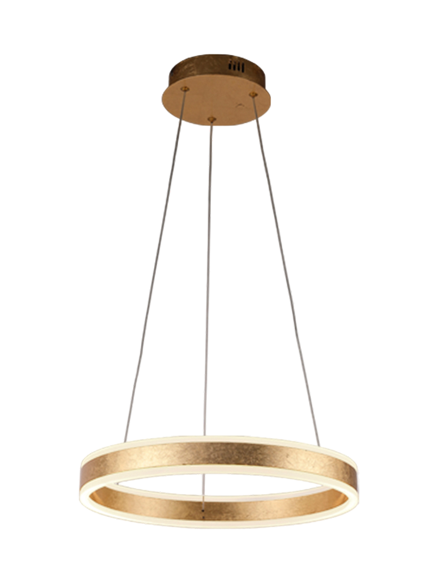 
LED designer pendant light “Helia” - Gold Leaf Finish / Ø 50 cm