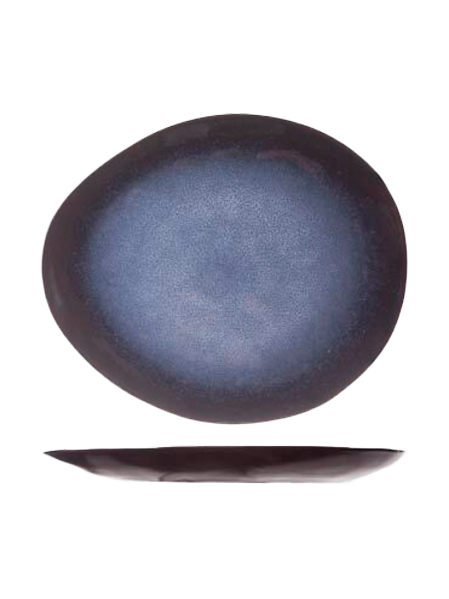 
Assiette à salade et à dessert ovale "Sapphire"