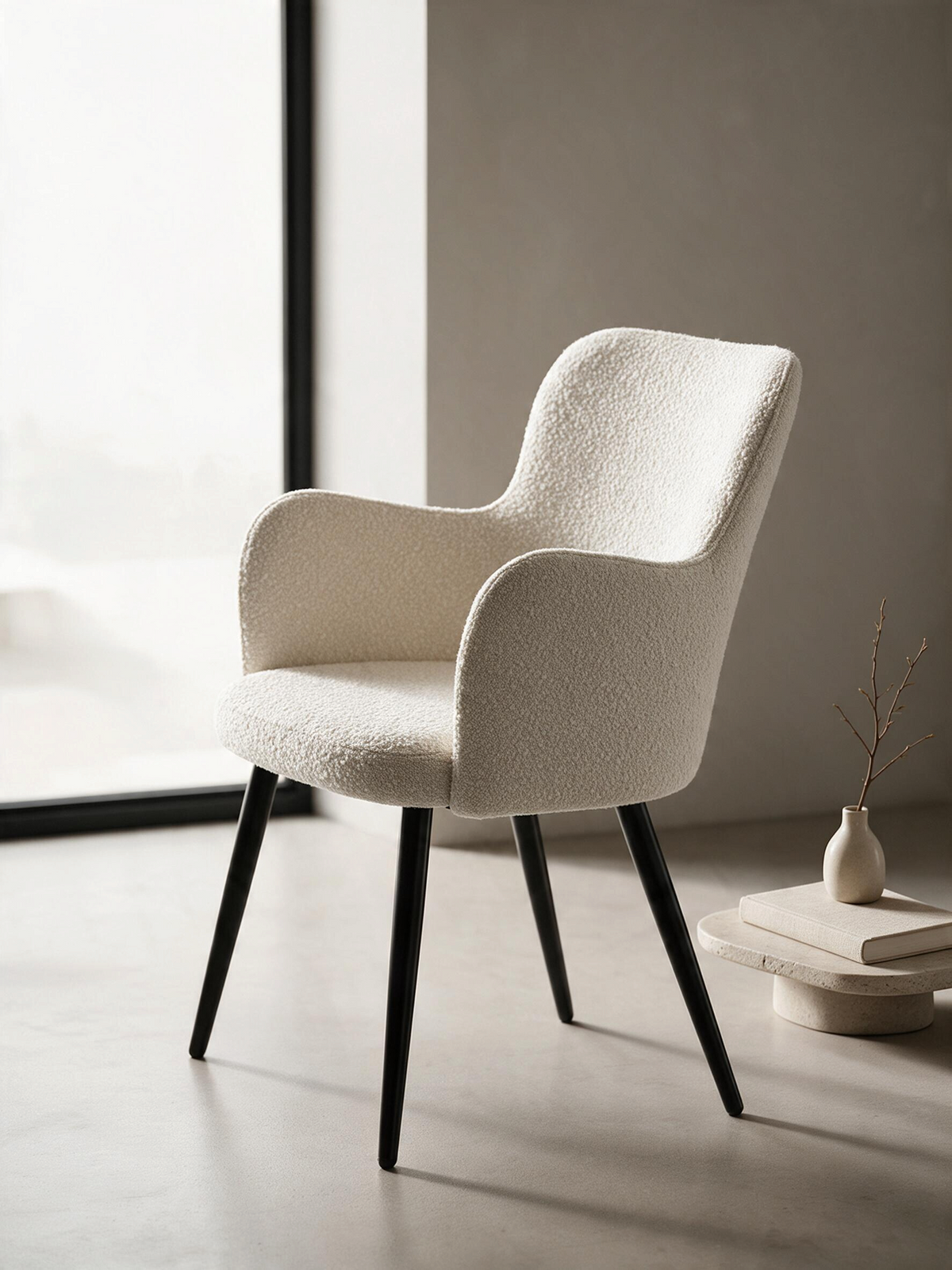 
Poltrona „Wing“ - Bianco Bouclé