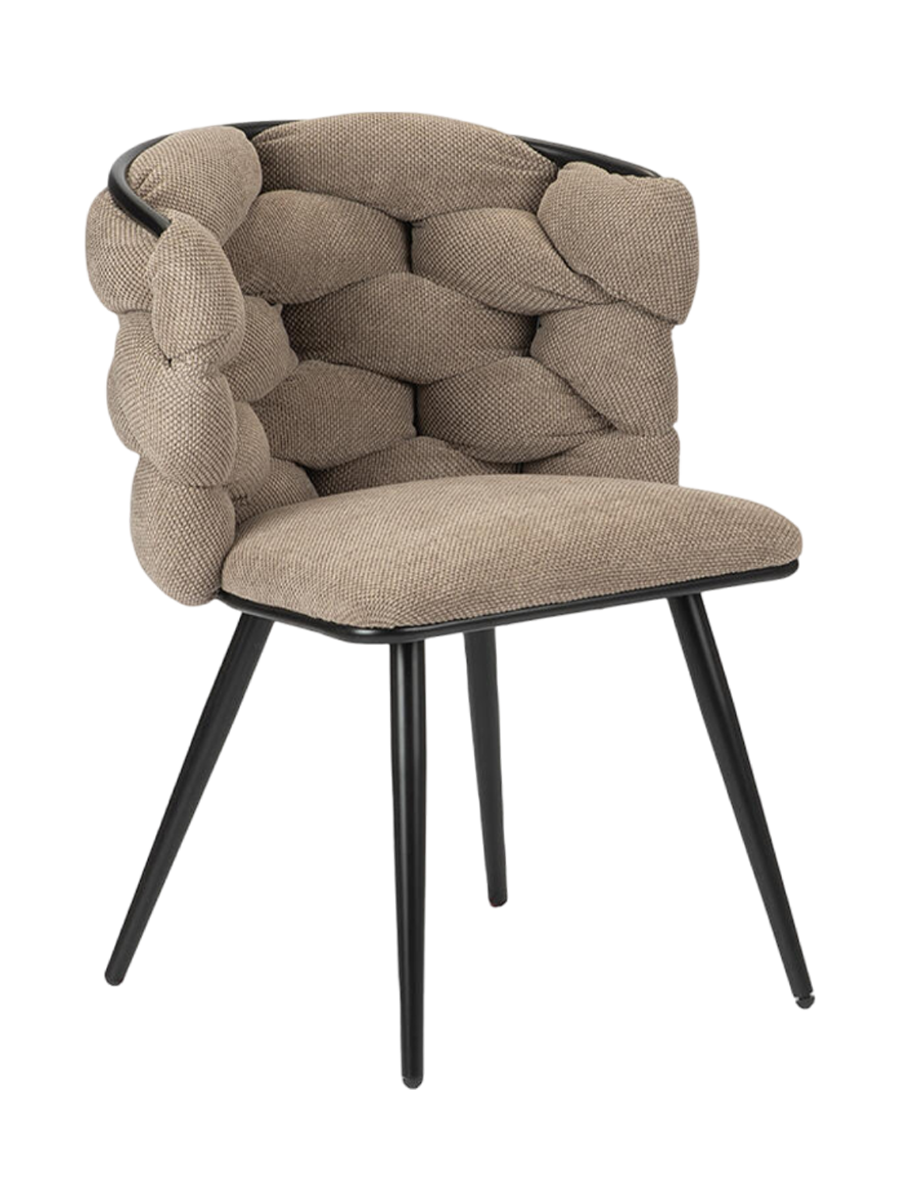 
Designerstuhl „Rock“ mit Chenille Bezug - Beige - Chenille Beige
