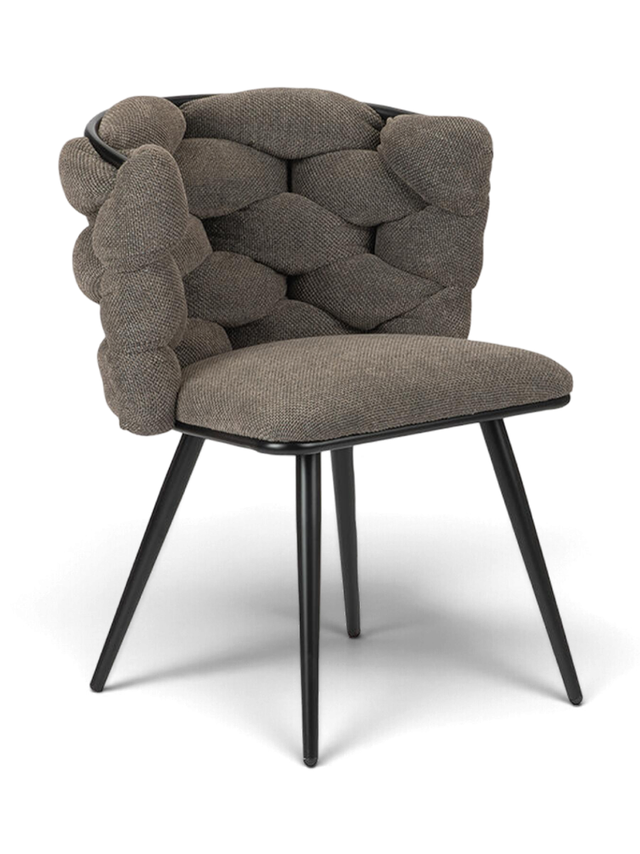 
Sedia di design «Rock» con rivestimento in ciniglia - Tortora - Chenille Beige talpa chiaro