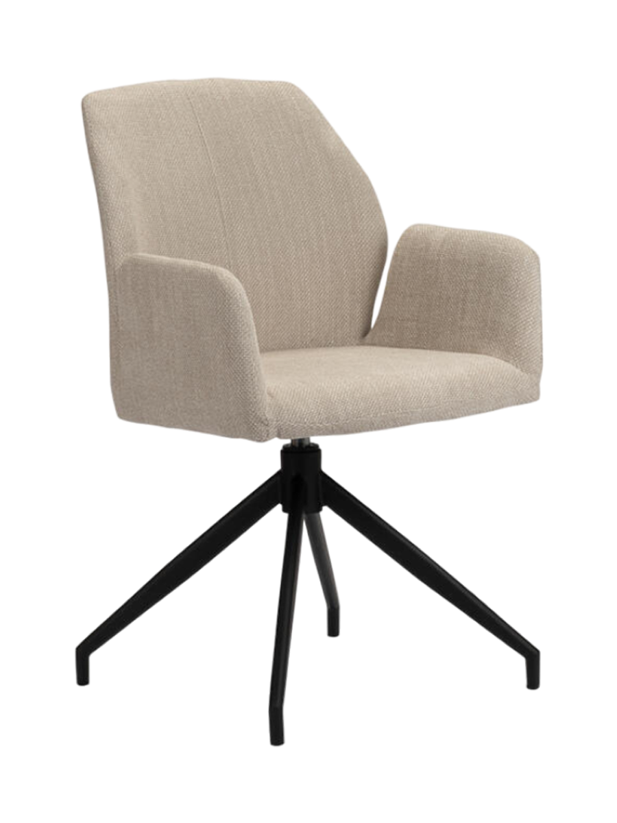 
Drehbarer Design Stuhl „Storm“ mit Armlehnen - Beige