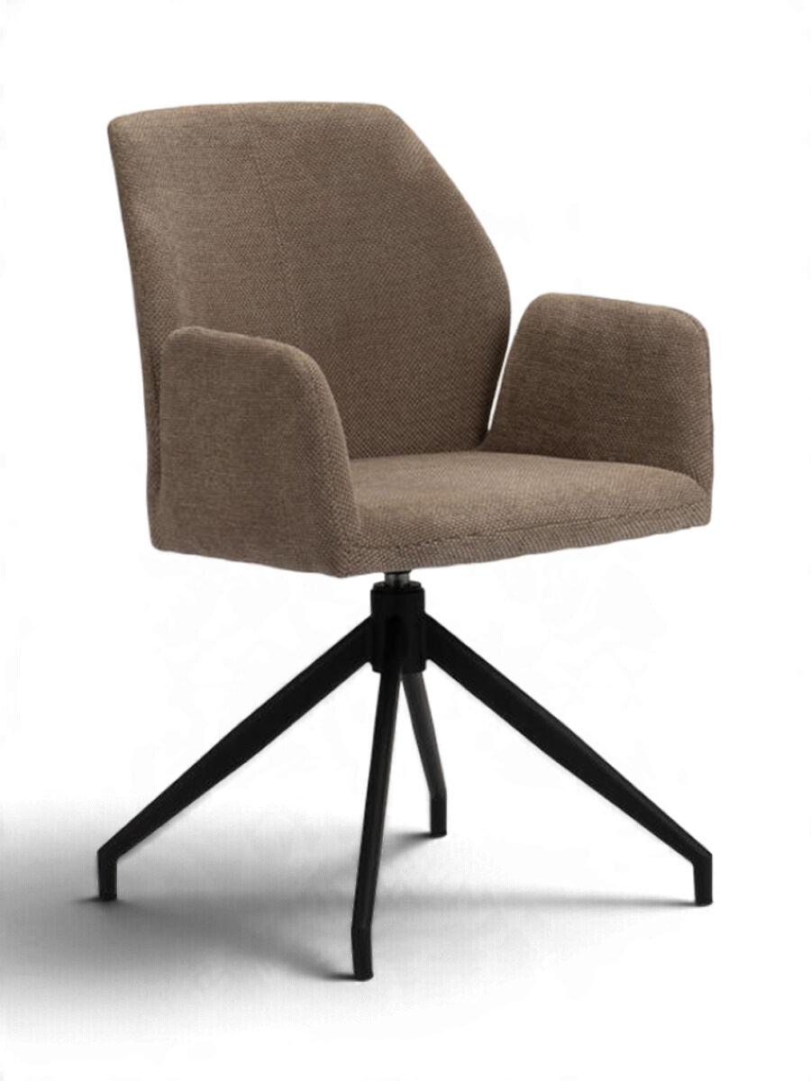 
Sedia girevole di design „Storm“ con braccioli - Braun