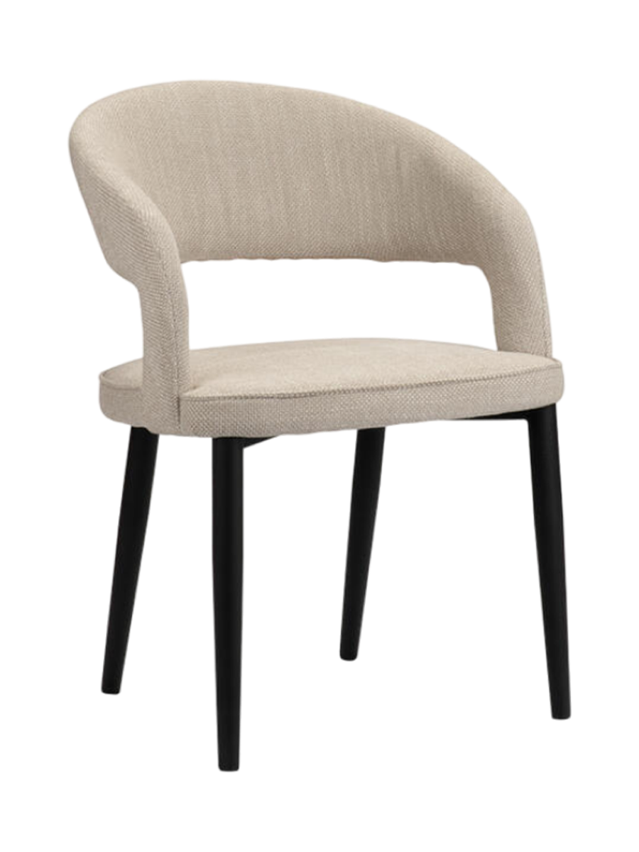 
Design Stuhl „Tusk“ mit Armlehnen - Beige