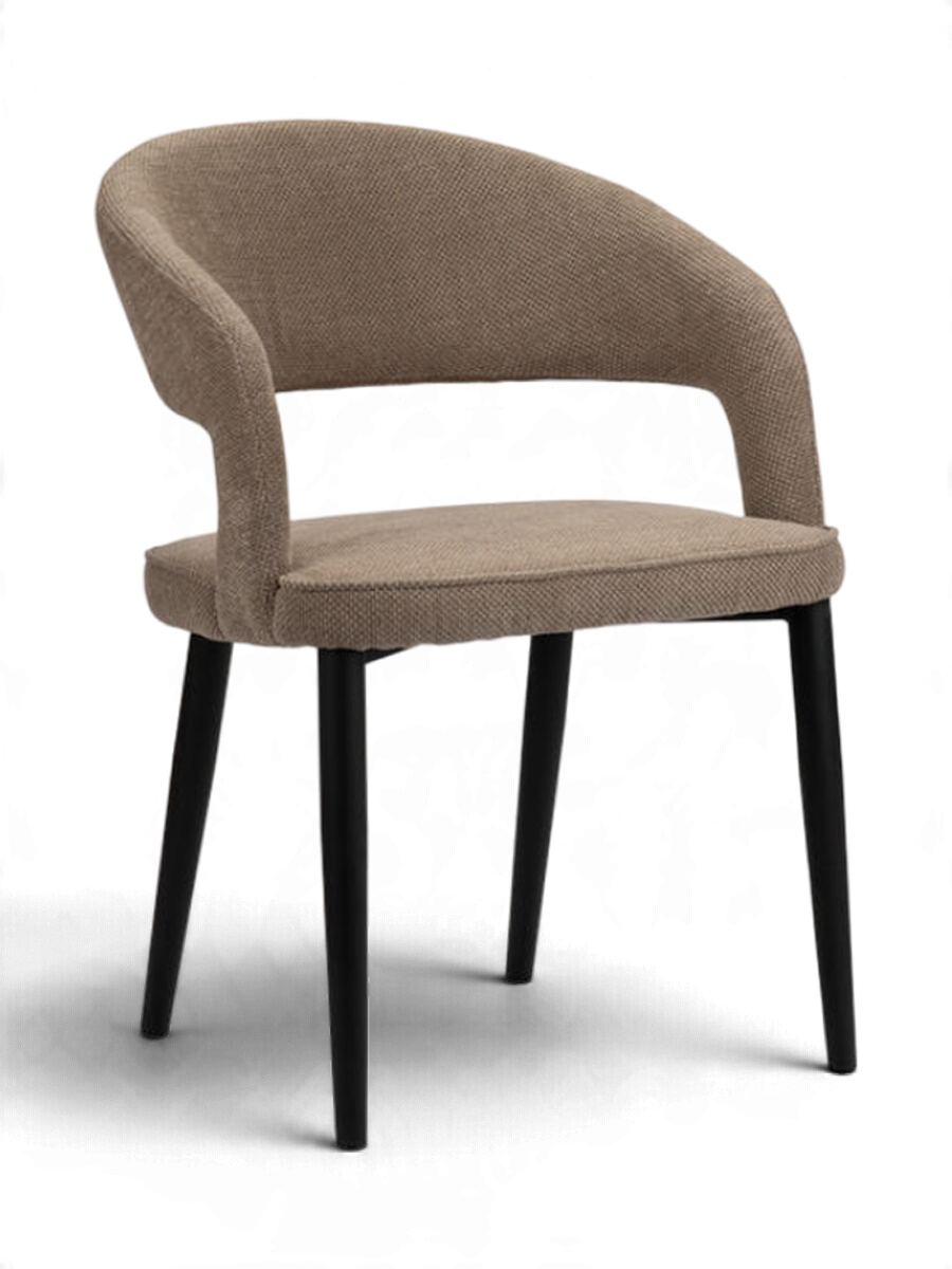 
Sedia di design „Tusk“ con braccioli - Braun
