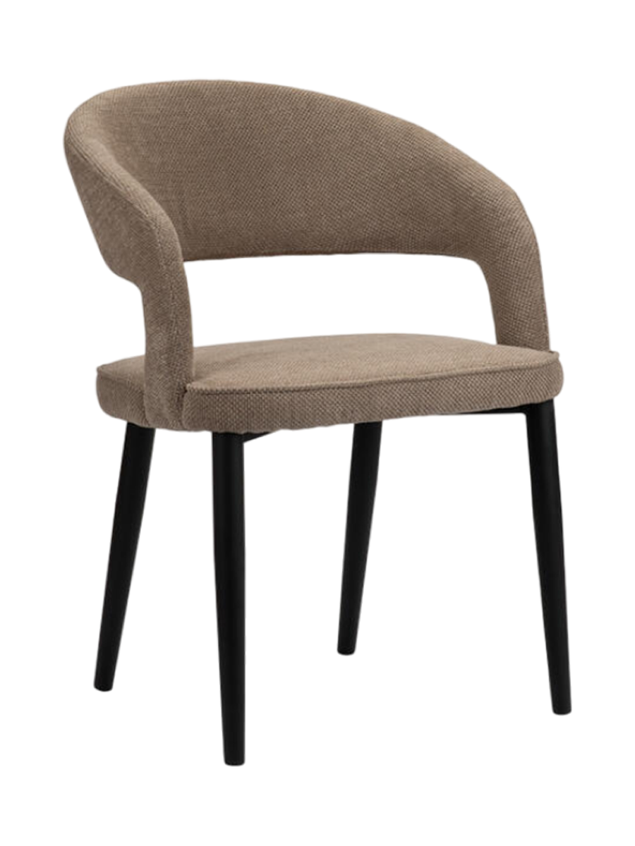 
Design Stuhl „Tusk“ mit Armlehnen - Braun
