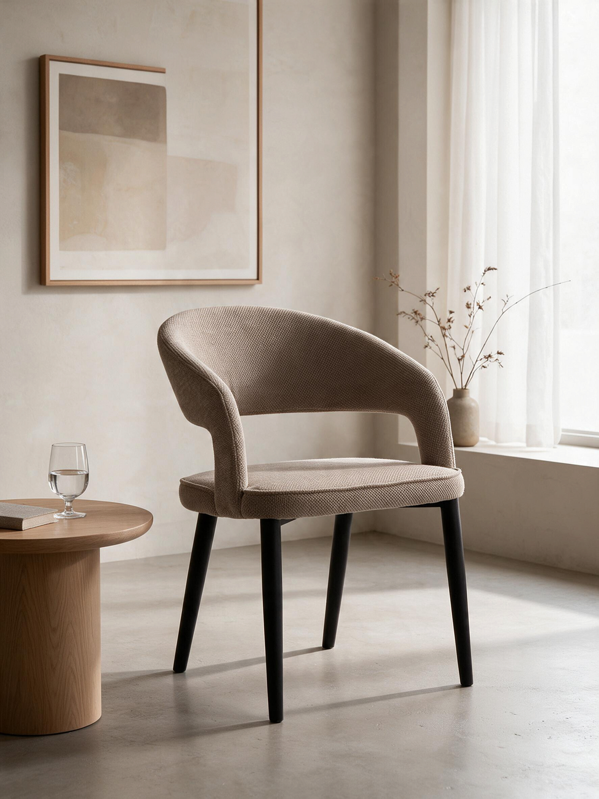 
Sedia di design „Tusk“ con braccioli - Braun