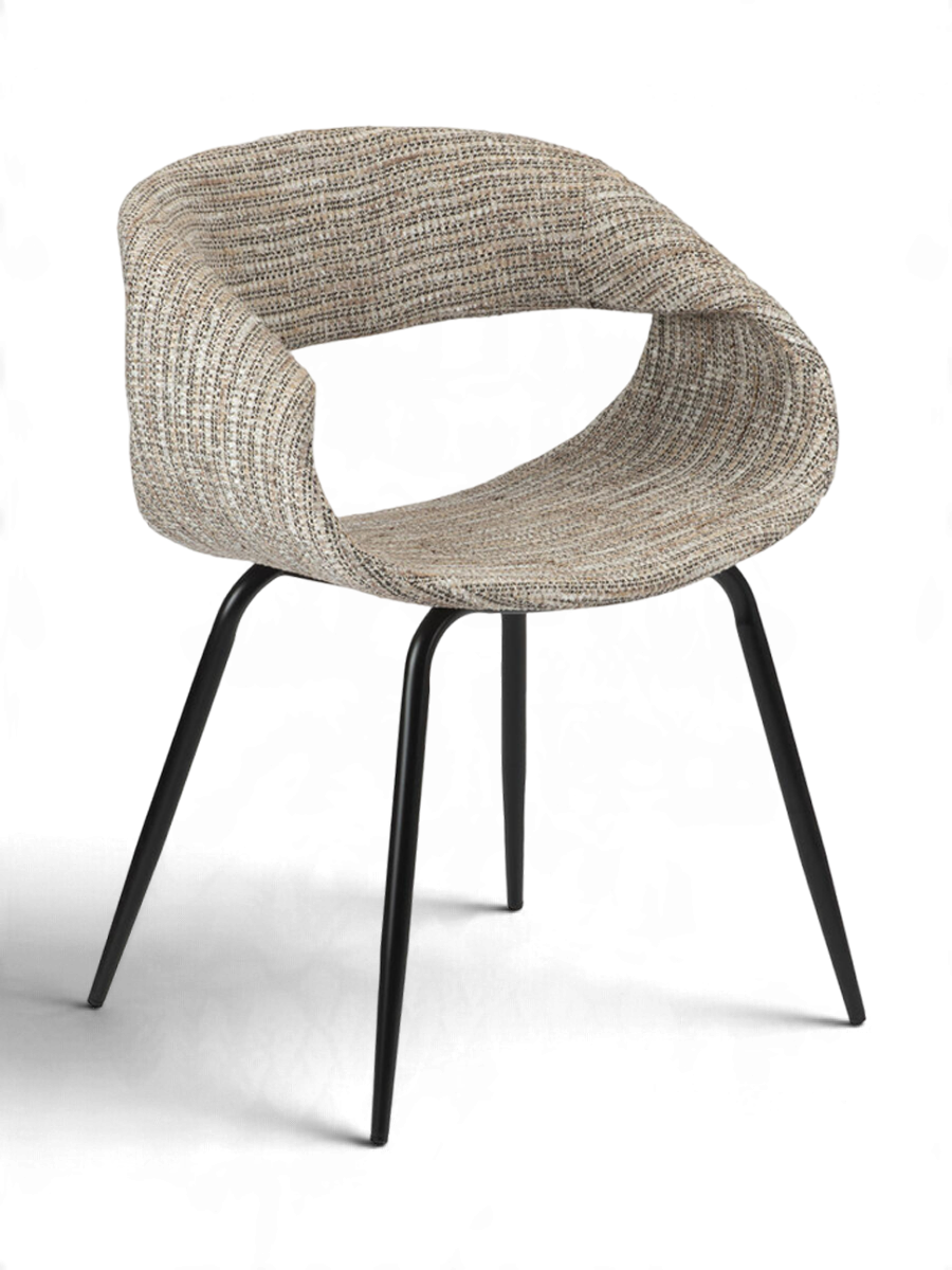 
Sedia di design „Whale“ con braccioli - Cocco Beige