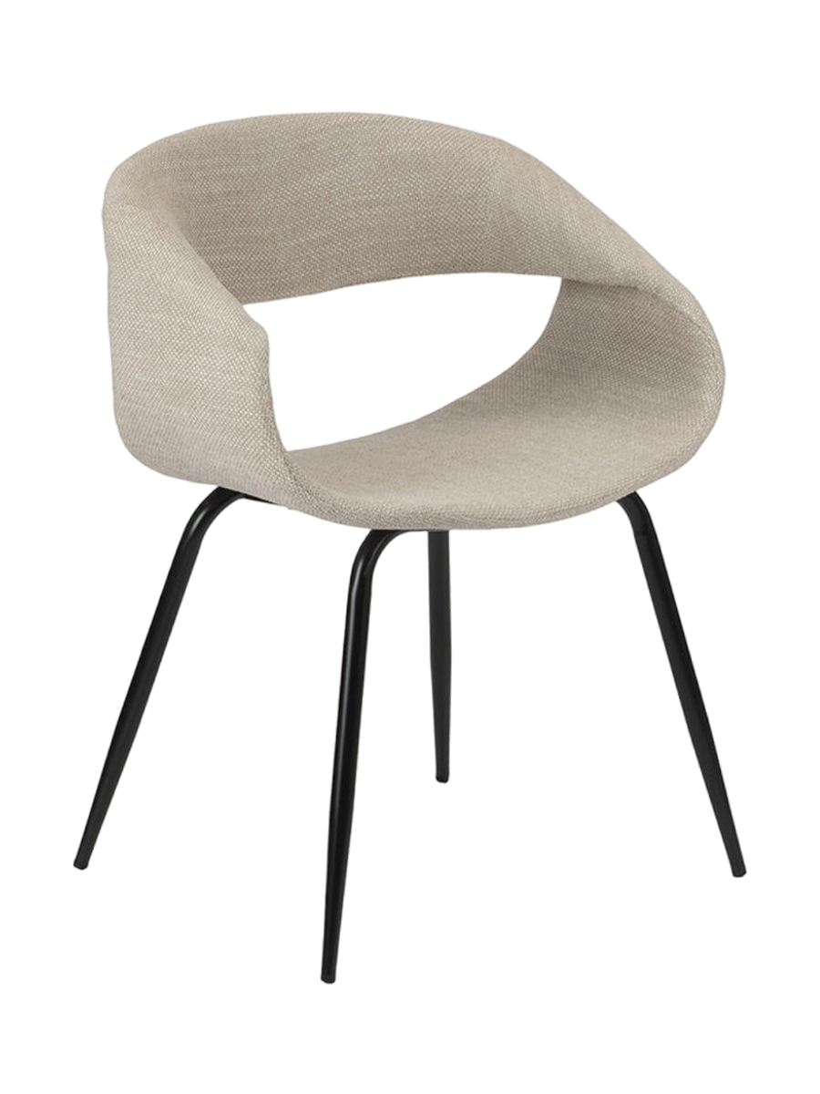 
"Whale" Designer Chair with Armrests - Beige