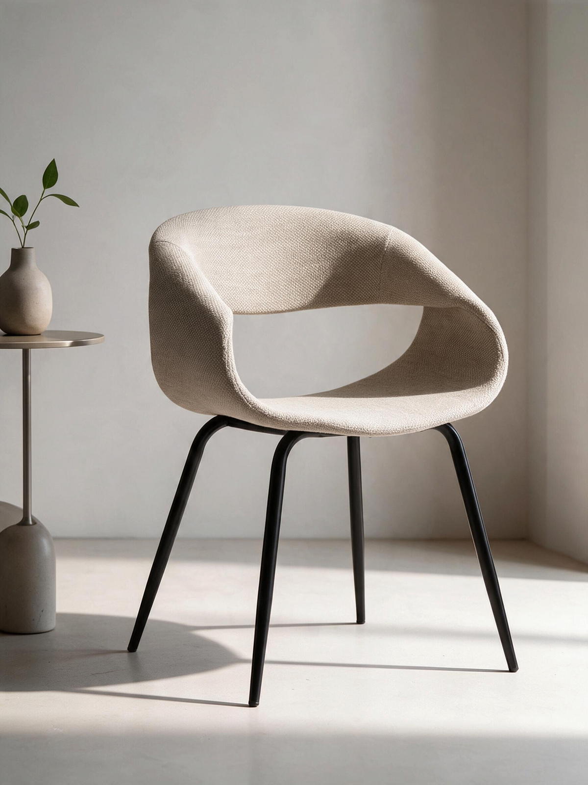 
Sedia di design „Whale“ con braccioli - Beige