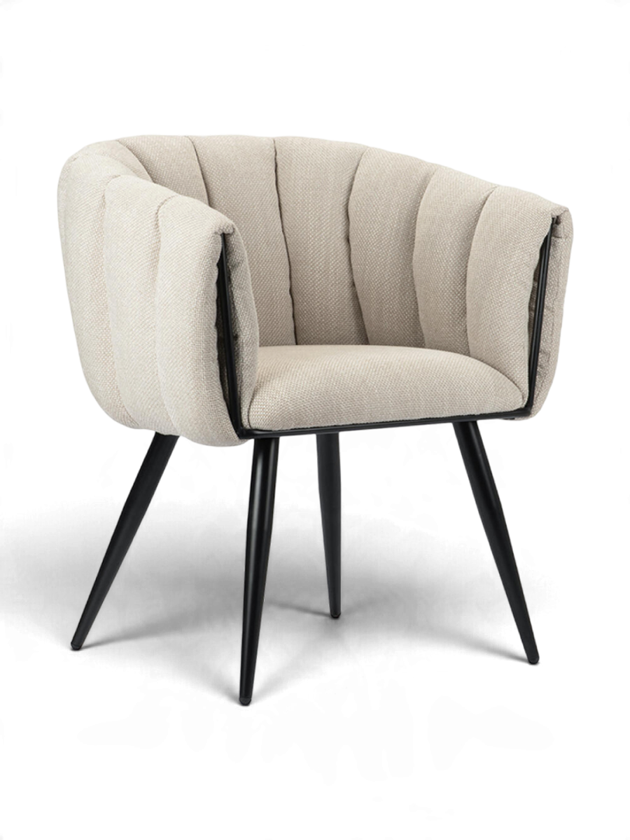 
Sedia di design «Breeze» con braccioli - Beige