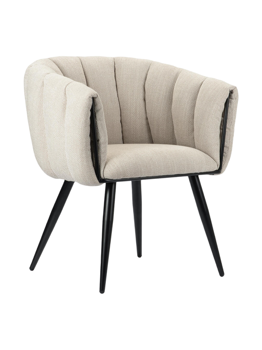 
Design Stuhl „Breeze“ mit Armlehnen - Beige