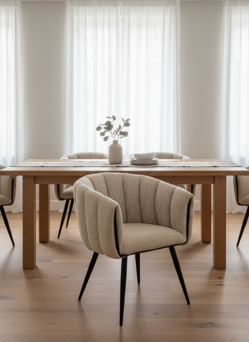 
Design Stuhl „Breeze“ mit Armlehnen - Latte